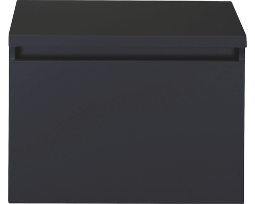 SANOX Badkamermeubelset Frozen 60 cm - wastafel 1 lade met softclose zwart mat