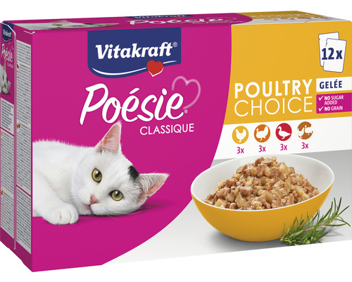 VITAKRAFT Kattenvoer Poésie Classique Choise gevogelte multipack 12 st