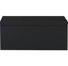 SANOX Badkamermeubelset Frozen 100 cm - wastafel 1 lade met softclose zwart mat