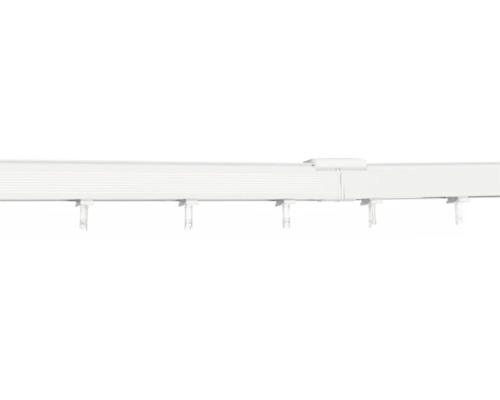 SOLUNA Lamellen rails middenopening wit 240 cm Gordijnroede met glijders