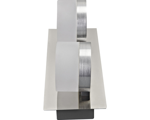 Wandlamp met twee lampen en metalen elementen