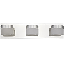 Wandlamp met drie lampen en glazen kap