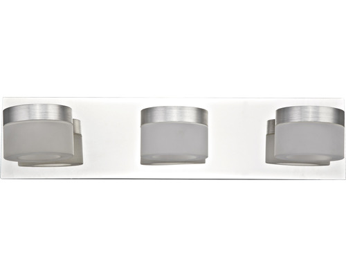 Wandlamp met drie lampen en glazen kap
