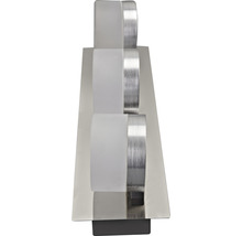 Wandlamp met drie lampen gemaakt van metaal en glas