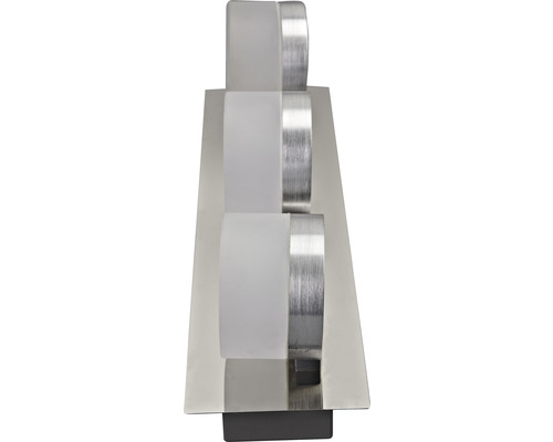 Wandlamp met drie lampen gemaakt van metaal en glas
