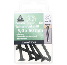 Deltifix tuinschroeven drill 5,0 x 50 millimeter, zes stuks