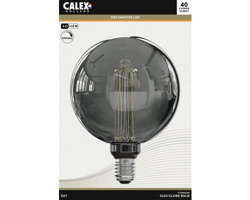 CALEX LED lamp Crown E27/3,5W G125 warmwit titanium