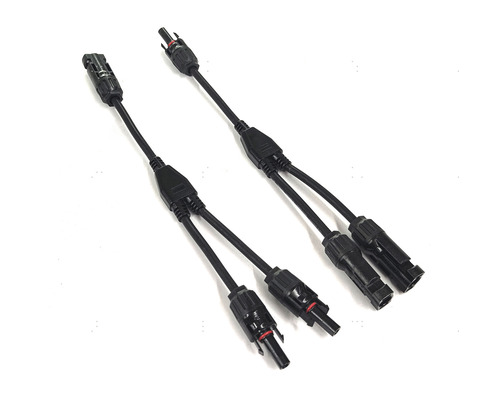 Twee zonne-energie kabel Y-connectoren