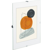 Glazen fotolijst met abstracte kunst