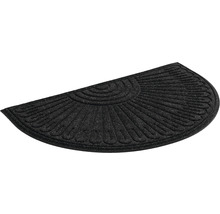 Deurmat rubber Eco Contures antraciet halfrond 60x90 cm