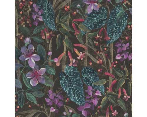 RASCH Vliesbehang 538236 Curiosity bloemen groen/paars RASCH Vliesbehang 538236 Curiosity bloemen groen/paars