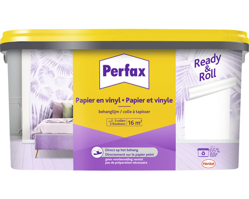 PERFAX Behanglijm Ready & Roll voor papier- en vinylbehang 2,25 kg geschikt voor 16 m²