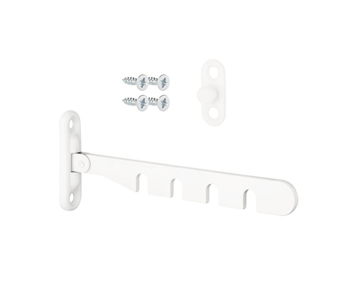 Opklapbare kapstok met bevestigingsmateriaal