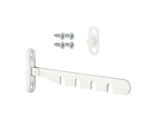 Opklapbare handdoekhouder van metaal met bevestigingsmateriaal