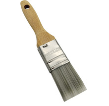 Platte kwast met houten handvat