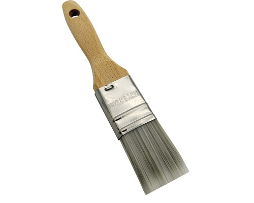 Platte kwast met houten handvat
