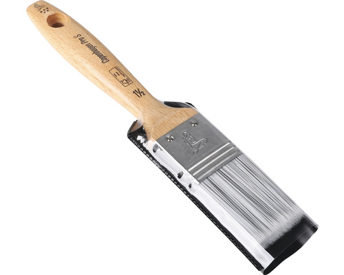 Borstel met houten handvat en synthetische haren