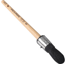Ronde kwast met houten handvat en borstelharen