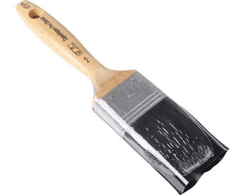 Verfkwast met houten handvat en borstelharen