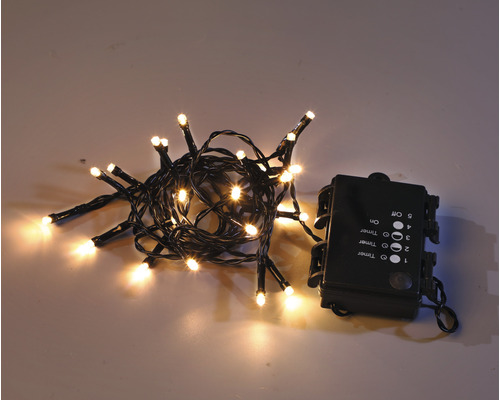 LAFIORA Kerstverlichting LED lichtsnoer 24 lampjes warmwit 2,3 meter met 6 - uur timer LAFIORA Kerstverlichting LED lichtsnoer 24 lampjes warmwit 2,3 meter met 6 - uur timer