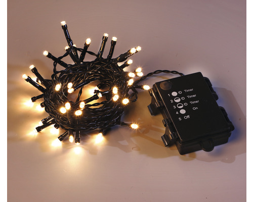 LAFIORA Kerstverlichting LED lichtsnoer 48 lampjes warmwit 4,7 meter met 6 - uur timer LAFIORA Kerstverlichting LED lichtsnoer 48 lampjes warmwit 4,7 meter met 6 - uur timer