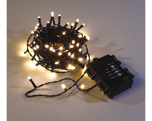 LAFIORA Kerstverlichting LED lichtsnoer 96 lampjes warmwit 9,5 meter met 6 - uur timer LAFIORA Kerstverlichting LED lichtsnoer 96 lampjes warmwit 9,5 meter met 6 - uur timer