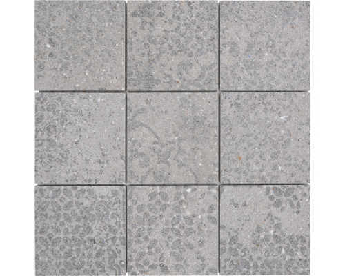 Mozaïek CSB 95BG7 Quadrat BLOX 95 grijs 29x29cm Negen grijze tegels met gespikkeld patroon