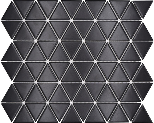 Keramisch mozaïek CG TR 49 Driehoek uni zwart mat 25,2x29,1cm