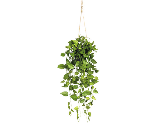 Kunstplant Philodendron hangplant groen in pot H 75 cm