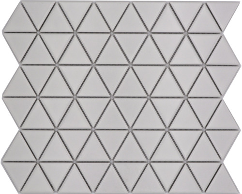 Keramisch mozaïek CG TR 41 Driehoek uni wit mat 25,2x29,1cm