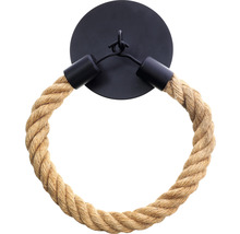 Handdoekring met touwdesign en wandhouder