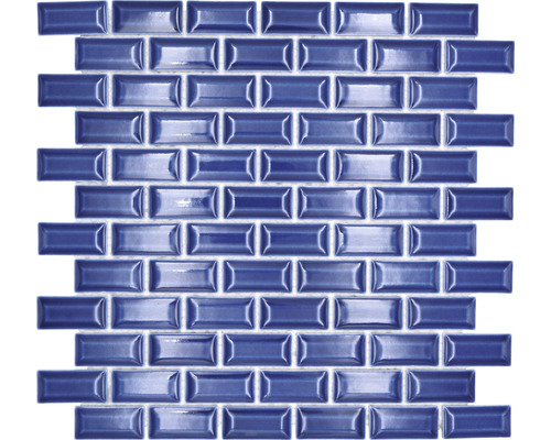 Keramisch mozaïek CBK 114 Brick Bond Diamond uni cobaltblauw 30x30cm