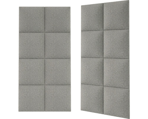 Twee geluidspanelen met vierkant patroon