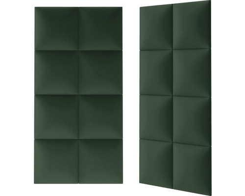 Twee akoestische panelen met een vierkant design voor wandmontage