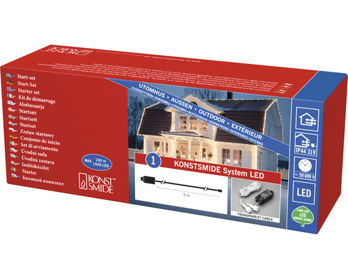 Konstsmide System LED starterset voor buiten, maximaal 100 meter, 1040 LED