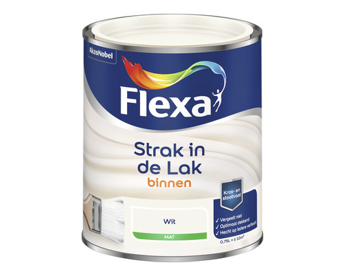 FLEXA Strak in de Lak binnenlak mat wit 750 ml