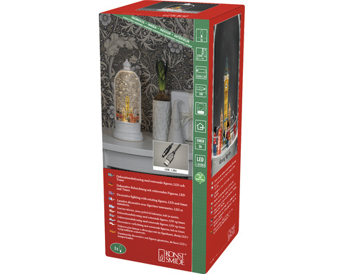 Verpakking van decoratieve binnenverlichting met roterende figuren, led en timer