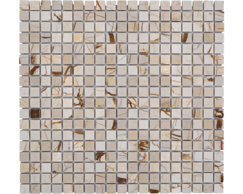 Natuursteen mozaïek MOS 15/2807 Quadrat golden cream 30,5x32,2cm