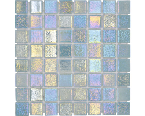 Glasmozaïek VP55383PUR Quadrat ECO Shell CRYSTAL 38 PUR 31,6x31,6cm Vierkante glazen mozaïektegel voor wand en vloer