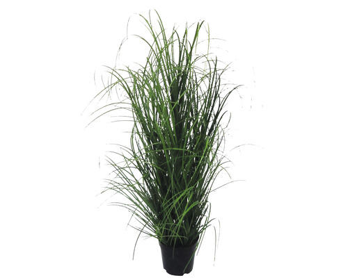 Kunstplant Siergras groen in pot H 90 cm