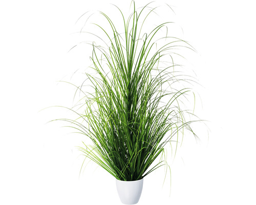 Kunstplant Siergras groen in pot H 90 cm