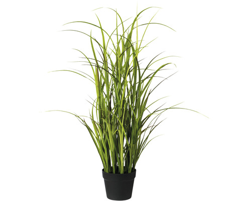 Kunstplant Siergras groen in pot H 97 cm