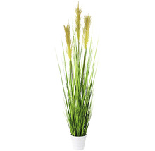 Kunstplant Siergras groen in pot H 95 cm