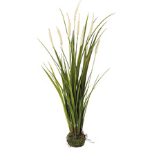 Decoratieve kunstplant met gras en bloeiwijzen