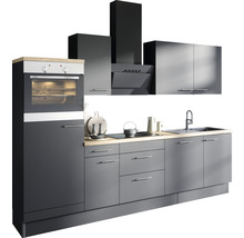 Complete keuken met spoelbak, kookplaat, oven en afzuigkap