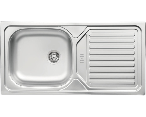 Spoelbak van roestvrij staal met afdruiprek