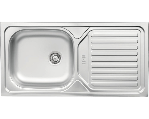 Spoelbak van roestvrij staal met afdruipvlak