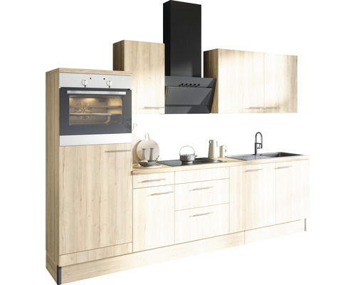 OPTIFIT Keukenblok met apparatuur Erik290 wild eiken mat 270x60 cm Keuken met oven en afzuigkap