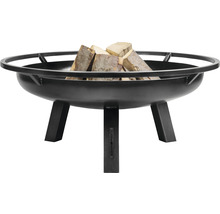 Stalen vuurplaats gevuld met hout