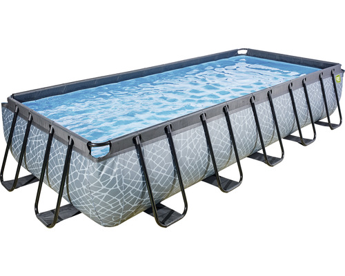EXIT Stone zwembad met zandfilterpomp - grijs 540 x 250 x 100 cm